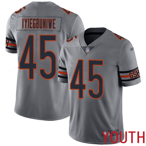 Chicago Bears Limited Silver Youth Joel Iyiegbuniwe Jersey NFL Football #45 Inverted Legend->youth nfl jersey->Youth Jersey